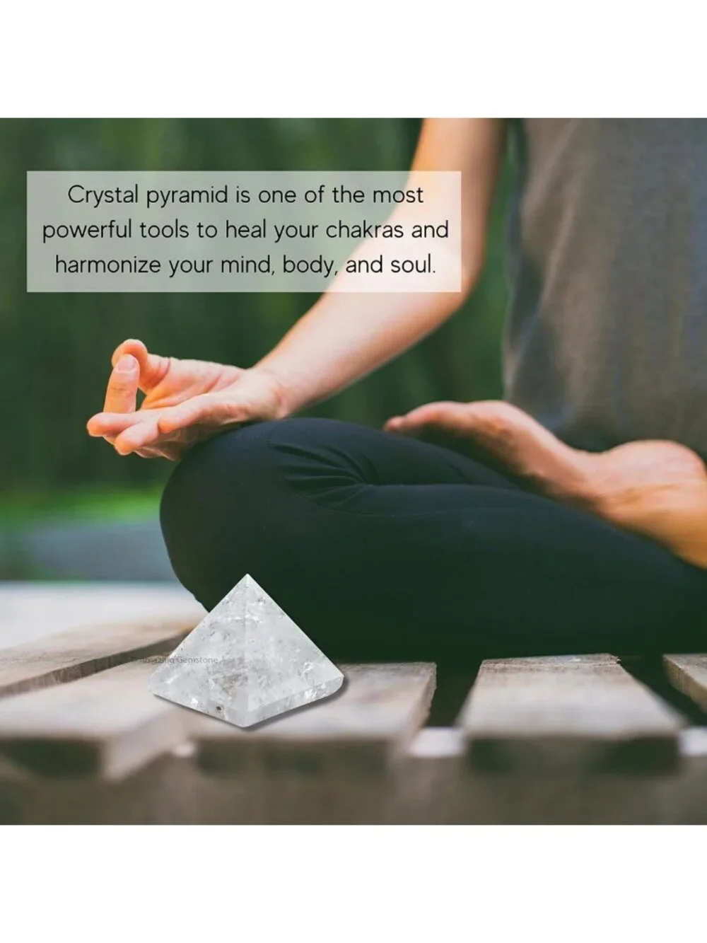 Clear Quartz Pyramid Crystal Healing Stone - 2
